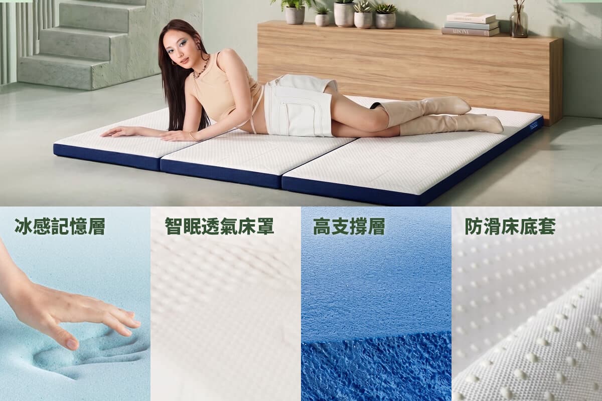 Nooz FlexiRest Trifold Topper 床墊結構